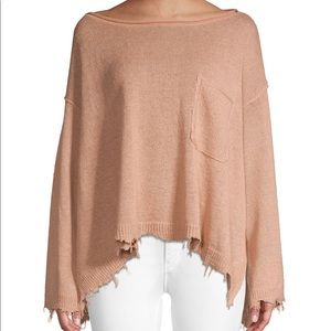 Free People Fringed Prism Pullover LRG